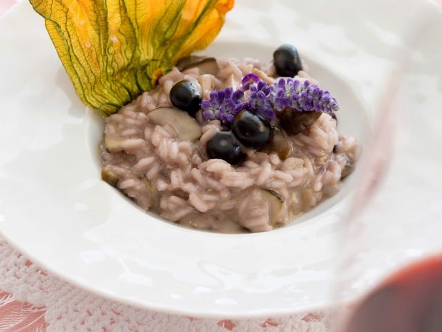 Ricetta Risotto Con Funghi Porcini E Mirtilli In Fiore Di Zucca Donna