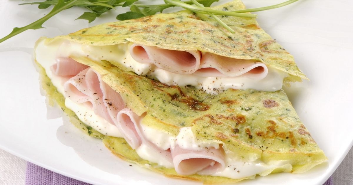 Ricetta Crepes alla rucola con crescenza e prosciutto ...