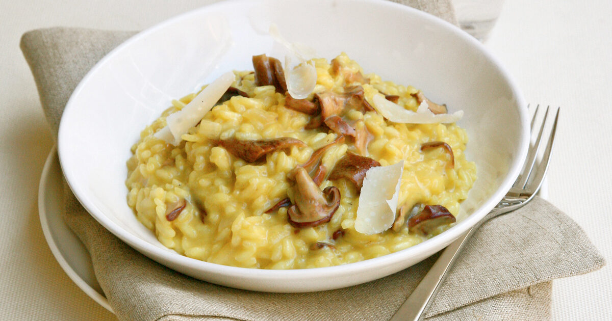 Ricetta Risotto Con Zafferano E Funghi Donna Moderna