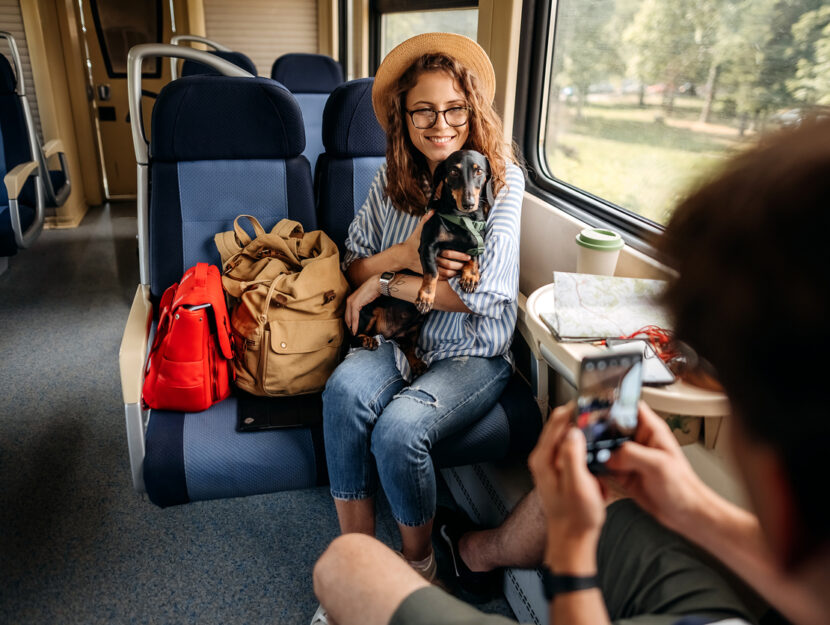 Come viaggiare con un cane in treno