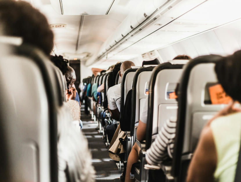 Persone sedute su un aereo (voli a prezzi stracciati)