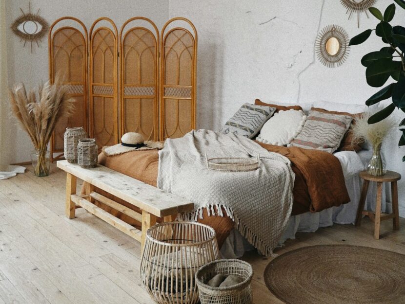 camera da letto in stile etnico