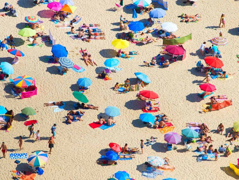 Spiaggia affollata