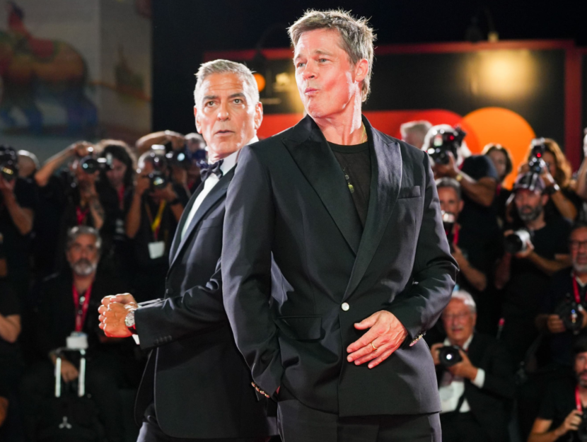 Brad Pitt e George Clooney 81esima Mostra Cinema di Venezia