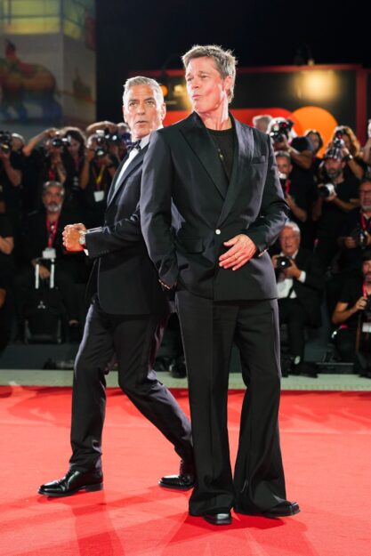 Brad Pitt e George Clooney 81esima Mostra Cinema di Venezia