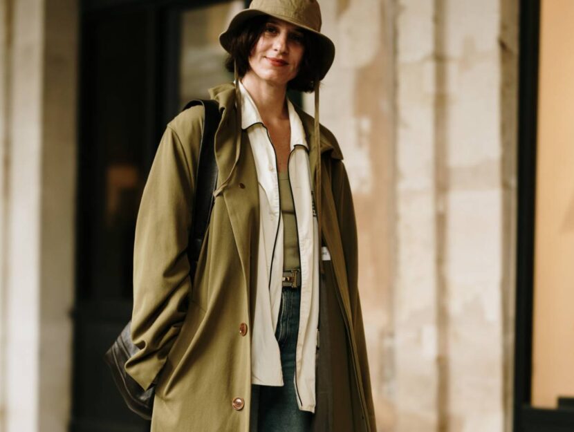 Trench verde oliva moda autunno 2024