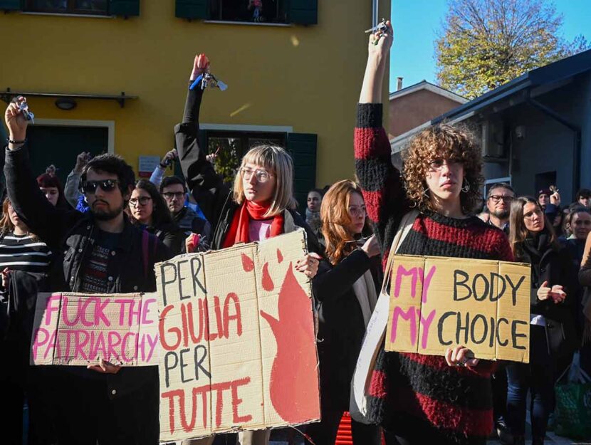 Padova, il "minuto di rumore" per Giulia Cecchettin