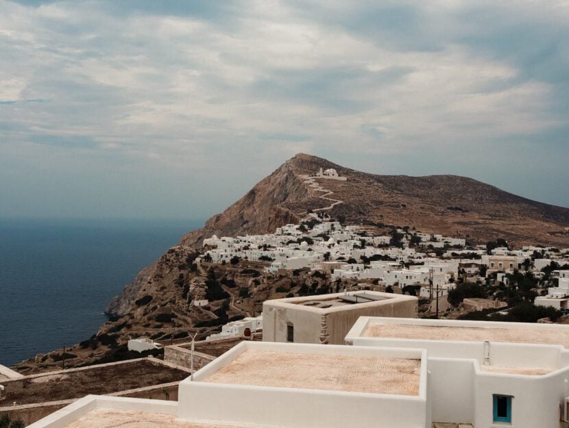 Vista aerea dell'isola greca Folegandros