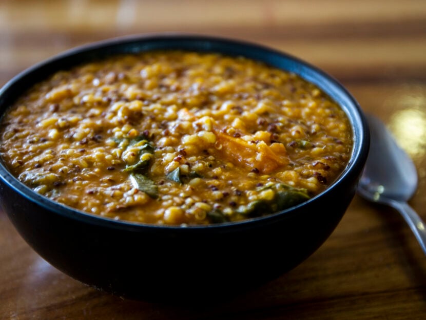 zuppa di lenticchie e cavolo nero